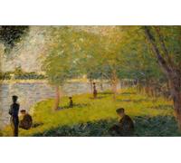IPLUPJDY Lienzo Poster Clásicas Poster Cuadro Sobre Lienzo Estudio para un domingo en Lajatte de Georges Seurat para Decoración de Paredes 60x90cm