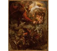 IPLUPJDY Lienzo Poster Clásicas Poster Cuadro Sobre Lienzo Faraón y su hueste perdidos en el Mar Rojo por Benjamin West para Decoración de Paredes 60x90cm