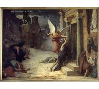 IPLUPJDY Lienzo Poster Clásicas Poster Cuadro Sobre Lienzo la peste en la representación alegórica de la flor rompiendo las puertas de Jules Elie Delaunay para Decoración de Paredes 60x90cm