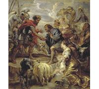 IPLUPJDY Lienzo Poster Clásicas Poster Cuadro Sobre Lienzo la Reconciliación de Jacob y Esaú de Peter Paul Rubens para Decoración de Paredes 60x90cm