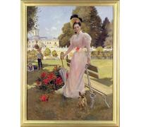 IPLUPJDY Lienzo Poster Clásicas Poster Cuadro Sobre Lienzo Retrato de la princesa Zn Yusupova con sus dos hijos en Arkhangelskoe por Francois Flameng para Decoración de Paredes 60x90cm