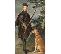 IPLUPJDY Lienzo Poster Clásicas Poster Cuadro Sobre Lienzo Retrato del Cardenal Infante Fernando de Austria con Pistola y Perro de Diego Velazquez para Decoración de Paredes 60x90cm