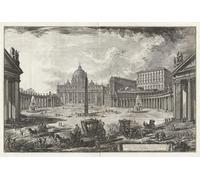 IPLUPJDY Lienzo Poster Clásicas Poster Cuadro Sobre Lienzo Vista de la Plazay la Basílica de San Pedro de Battista Piranesi para Decoración de Paredes 60x90cm