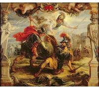 IPLUPJDY Lienzo Poster Clásicas Poster Lienzo Arte Cuadro Aquiles derrotando a Héctor de Peter Paul Rubens para Decoración de Paredes 60x90cm