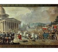 IPLUPJDY Modernos Cuadro el traslado de los restos mortales de Voltaire al Panteón de París el 7 de julio por Louis Jean François Lagrenée para Decoraciones del Hogar 60x90cm