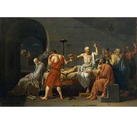 IPLUPJDY Pared Arte Cuadro Cuadro en Lienzo Abstracto Cuadro La muerte de Sócrates de Jacques Louis David para la Decoración del Hogar del Dormitorio 60x90cm