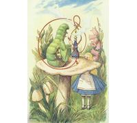 IPLUPJDY Pintura Mural Cuadro en Lienzo Lienzo Para Pared Alicia conoce a la oruga de John Tenniel para la Decoración del Hogar del Dormitorio 60x90cm