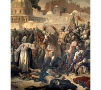 IPLUPJDY Pintura Mural Cuadro en Lienzo Lienzo Para Pared Detalle de la Primera Cruzada la Toma de Jerusalén por Emile Signol para la Decoración del Hogar del Dormitorio 60x90cm