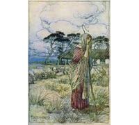 IPLUPJDY Pintura Mural Cuadro en Lienzo Lienzo Para Pared El cuento de invierno de Arthur Rackham para la Decoración del Hogar del Dormitorio 60x90cm