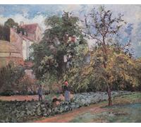 IPLUPJDY Pintura Mural Cuadro en Lienzo Lienzo Para Pared el huerto en Maubuisson Pontoise de Camille Jacob Pissarro para la Decoración del Hogar del Dormitorio 60x90cm