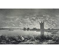 IPLUPJDY Pintura Mural Cuadro en Lienzo Lienzo Para Pared el monje de los Etangs Brisses por Baron Dudevant Jean Francois Maurice Sand para la Decoración del Hogar del Dormitorio 60x90cm