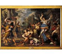 IPLUPJDY Pintura Mural Cuadro en Lienzo Lienzo Para Pared El rapto de las sabinas pintura de Pietro Da Cortona para la Decoración del Hogar del Dormitorio 60x90cm