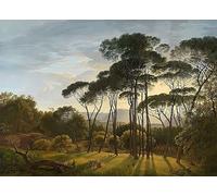 IPLUPJDY Pintura Mural Cuadro en Lienzo Lienzo Para Pared Italienische Landschaft Mit Pinien de Hendrik Voogd para la Decoración del Hogar del Dormitorio 60x90cm