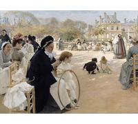 IPLUPJDY Pintura Mural Cuadro en Lienzo Lienzo Para Pared Jardín de Luxemburgo París de Albert Edelfelt para la Decoración del Hogar del Dormitorio 60x90cm