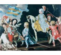 IPLUPJDY Pintura Mural Cuadro en Lienzo Lienzo Para Pared Los hijos de Carl Gustav Wrangel de David Klöcker Ehrenstrahl para la Decoración del Hogar del Dormitorio 60x90cm