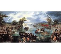 IPLUPJDY Pintura Mural Cuadro en Lienzo Lienzo Para Pared Pescando almas de Adriaen Pietersz Van De Venne para la Decoración del Hogar del Dormitorio 60x90cm