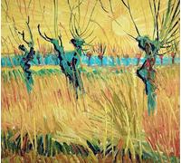IPLUPJDY Pintura Mural Cuadro en Lienzo Lienzo Para Pared Sauces al atardecer de Vincent Gogh Van para la Decoración del Hogar del Dormitorio 60x90cm