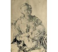 IPLUPJDY Pintura Mural Cuadro en Lienzo Lienzo Para Pared Virgen María amamantando al Niño Jesús de Alberto Durero para la Decoración del Hogar del Dormitorio 60x90cm