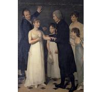 IPLUPJDY Pintura Sobre Lienzo Cuadro Famoso Impresión Imagen Abbe Roch Ambroise Cucurron Sicard Enseñar a los niños el lenguaje de señas para Decoraciones del Hogar 60x90cm