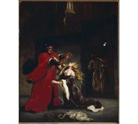 IPLUPJDY Pintura Sobre Lienzo Cuadro Famoso Impresión Imagen Desdémone maldita de Ferdinandeugene Delacroix para Decoraciones del Hogar 60x90cm