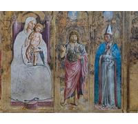 IPLUPJDY Pintura Sobre Lienzo Cuadro Famoso Impresión Imagen Detalle de falso políptico con la Virgen María y el Niño de Benozzo Di Lese Di Sandro Gozzoli para Decoraciones del Hogar 60x90cm