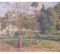 IPLUPJDY Pintura Sobre Lienzo Cuadro Famoso Impresión Imagen Huerta en el Hermitage Pontoise de Camille Jacob Pissarro para Decoraciones del Hogar 60x90cm