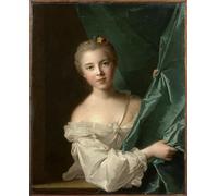 IPLUPJDY Pintura Sobre Lienzo Cuadro Famoso Impresión Imagen Retrato de Eleonore Louise De Berville Marquesa por Jean Marc Nattier para Decoraciones del Hogar 60x90cm