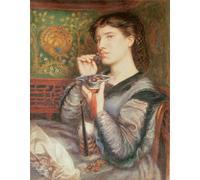 IPLUPJDY Pintura Sobre Lienzo Cuadro Famoso Impresión Imagen Retrato de Giovinetta de Dante Gabriel Charles Rossetti para Decoraciones del Hogar 60x90cm