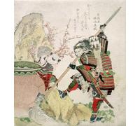 IPLUPJDY Pintura Sobre Lienzo Cuadro Famoso Impresión Imagen Sima Wengong y Shinozuka Señor de Iga por Katsushika Hokusai para Decoraciones del Hogar 60x90cm