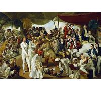 IPLUPJDY Pintura Sobre Lienzo Lienzo Arte Cuadro Pintura Sobre Lienzo Coronel Mordaunt viendo una pelea de gallos en Lucknow por Johan Zoffany para Decoraciones del Hogar 60x90cm