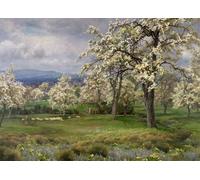 IPLUPJDY Vintage Lienzo Pintura Lienzo Impresión Pintura Clásicas Poster el huerto de perales de Alfred Parsons para la Decoración del Hogar del Dormitorio 60x90cm