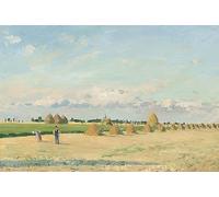 IPLUPJDY Vintage Lienzo Pintura Lienzo Impresión Pintura Clásicas Poster Landschaft Ile de france por Camille Jacob Pissarro para la Decoración del Hogar del Dormitorio 60x90cm