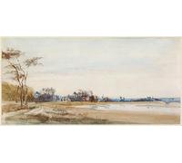 IPLUPJDY Vintage Lienzo Pintura Lienzo Impresión Pintura Clásicas Poster las marismas cerca de Trouville por Richard Parkes Bonington para la Decoración del Hogar del Dormitorio 60x90cm