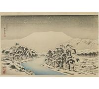 IPLUPJDY Vintage Lienzo Pintura Lienzo Impresión Pintura Clásicas Poster Monte Ibuki en Snow Taisho Era Enero por Goyo Hashiguchi para la Decoración del Hogar del Dormitorio 60x90cm