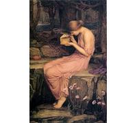 IPLUPJDY Vintage Lienzo Pintura Lienzo Impresión Pintura Impresión Imagen Psique abriendo la caja dorada de John William Waterhouse para la Decoración del Hogar del Dormitorio 60x90cm