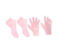iplusmile 1 juego Calcetines y Guantes Hidratantes para Pies Agrietados y Secos Exfoliantes y Reparadores Color Rosa Incluye Calcetines Talla Xl Guantes