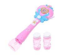 iplusmile 1 Juego Máquina de Burbujas Eléctrica Musical para Varita Mágica Brillante Juguete de Soplador de Burbujas con Luces y para Fiestas y Cumpleaños Diseño de Varita de Hechicería Sin