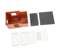 iplusmile 1 Juego Modelo de casa de Pollo esgrima de plástico Mini Kit de casa Modelo de Bricolaje Juguete de Figura de Pollo de Pascua casa de muñecas gallinero el plastico