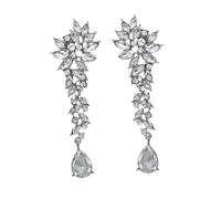 iplusmile 1 par Pendientes Largos de Fiesta para Mujer Plata con Diseño de Agua Joyería para Eventos y Banquetes Accesorios Elegantes para Oídos