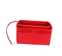 iplusmile 1 Pieza Bolsa de Almacenamiento de Maquillaje Plegable para Neceser Multifuncional de Fieltro con Gran Capacidad y Diseño Elegante para Mujeres y Amigas Color Rojo