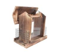 iplusmile 1 Pieza Comedero de Madera para Pájaros Colgante para Jardín Resistente Decoración Exterior para Gorriones y Otros Pájaros