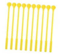 iplusmile 10 Baquetas de Percusión para Batería Jazz, Mazos Musicales Resistentes, Agarre Cómodo, Color Amarillo, para Principiantes y Profesionales en Kits de Batería
