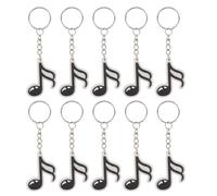 iplusmile 10 Llaveros Musicales para Mochilas y Bolsos Colgantes Metálicos Notas Negras y Blancas Miniaturas de Guitarra y Piano Accesorios Estéticos para Uso Diario y Obsequio para