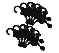 iplusmile 10 Perchas para Mascotas Perchas De Plástico para Gatos Y Perros Pequeñas Perchas De Secado Color Negro
