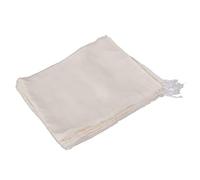 iplusmile 10 piezas Bolsa de Filtro de Algodón con Cordón de Unidades Colador Reutilizable para Té Leche Vegetal Especias y Jugos Diseño Higiénico