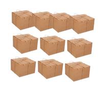 iplusmile 10 Piezas Caja de envasado de cuadrado cajas de pequeñas de carton cuerda de cáñamo Marrón claro