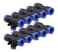 iplusmile 10 Piezas Conector del Cabezal del Rociador 8mm Negro | Accesorio de Tubería, Kit Riego por Goteo Huerto, Conexiones Automáticas, Plantas y Sistema de Agua