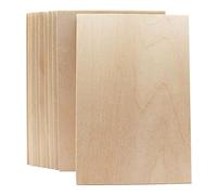iplusmile 10 Piezas de Madera en Blanco Rectangulares de 2mm para Manualidades Diy, Resistentes Deformación y Ruptura, Ideales para Decoración y Bricolaje
