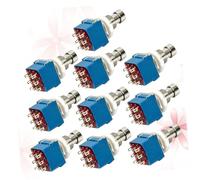 iplusmile 10 piezas Interruptor Pedal Metal Azul para Efectos de Guitarra True Bypass Control LED Compatible Vintage