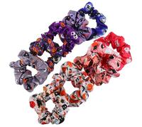 iplusmile 10 Piezas Lazos Pelo de Halloween de Tela Cómodos y Prácticos, Coleteros Elásticos Pequeños Diseño Atractivo para Accesorios de Niña en Halloween Varios estilos